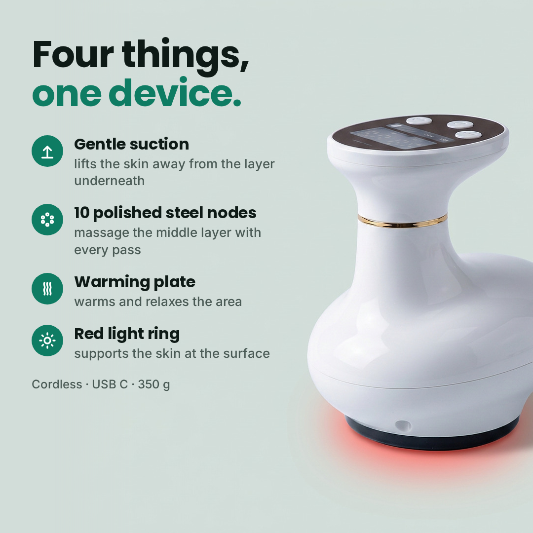 Naureva Glide Cellulite Massager with Heat and Red Light